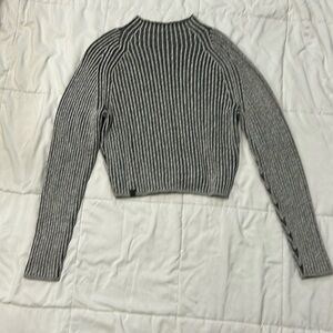 Womens Lululemon long sleeve cotton sweater gray and black Size XS/S